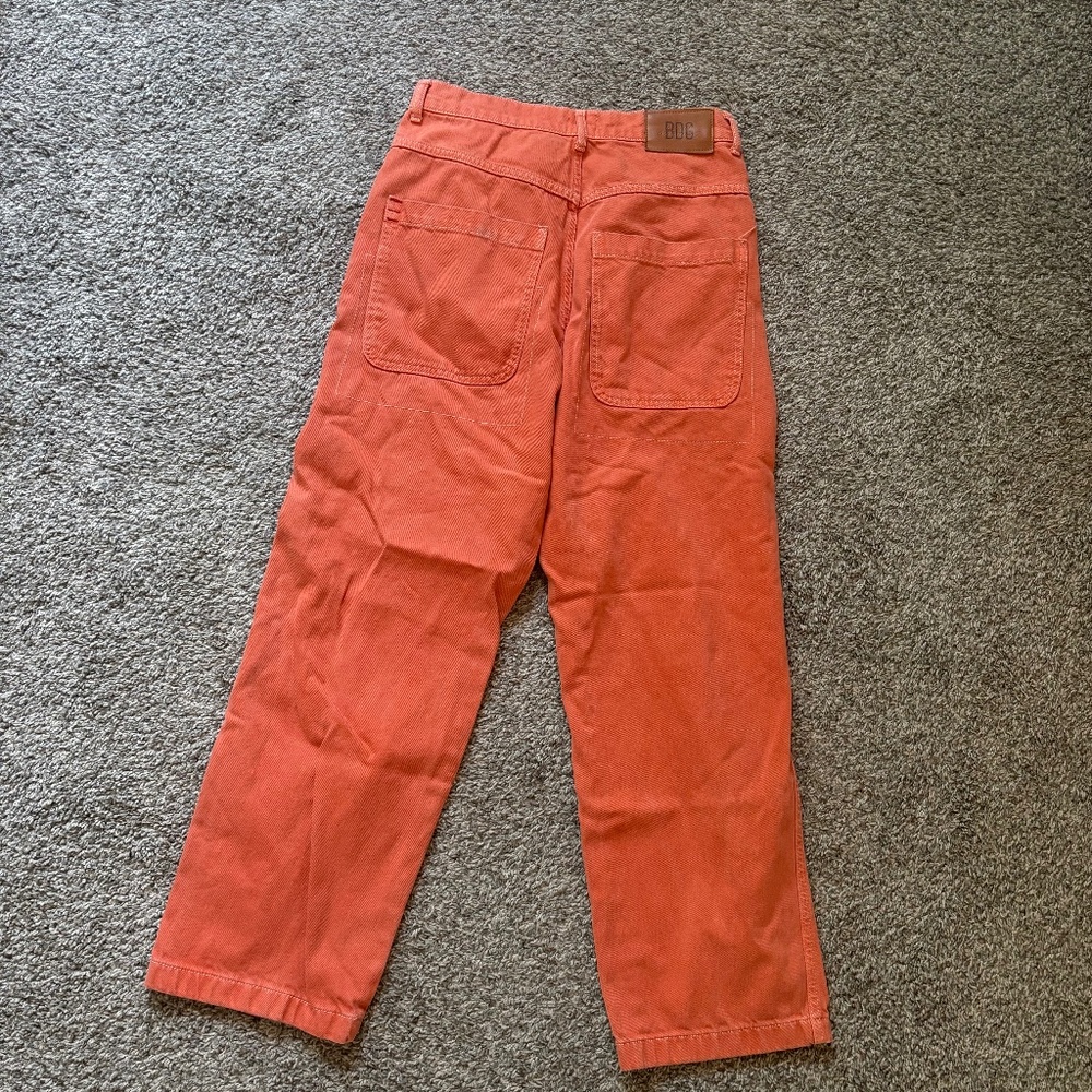 BDG Orange High-Rise Cargo Jeans - Picture 3 of 4
